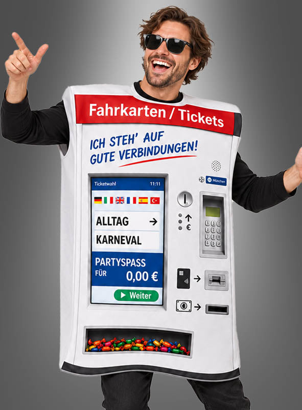 Lustiges Ticket Automat Kostüm