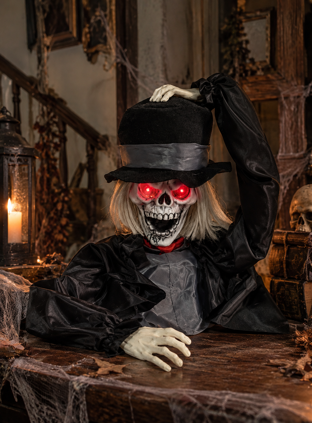 Friedhof Skelett 38cm mit Animation