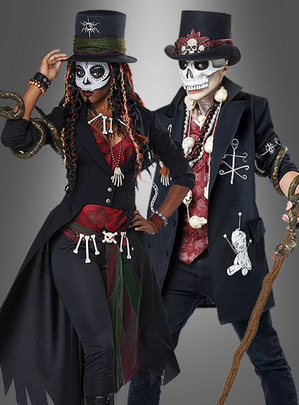 Voodoo Priester & Hexe Partnerkostüm für Halloween