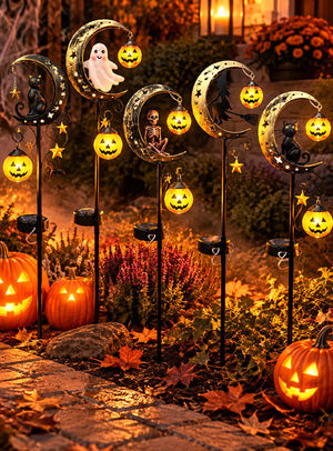 Solarleuchte Mond Halloween 85cm