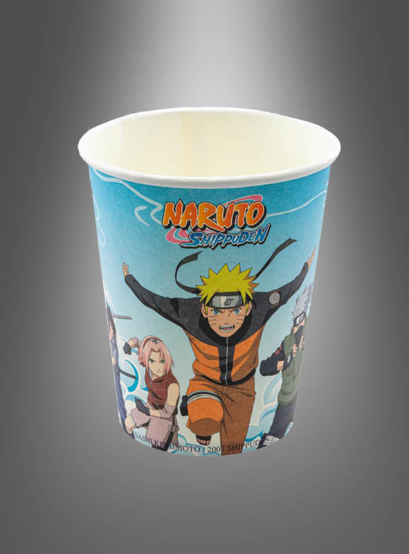 Wir stellen vor: den Naruto-Pappbecher 250 ml. Dieser farbenfrohe Pappbecher zeigt Figuren aus „Naruto Shippuden“ vor einem auffälligen blauen Hintergrund, ergänzt durch das Logo der Serie am oberen Rand – damit ist er perfekt für jede Anime-Party oder jeden Naruto-Kindergeburtstag.