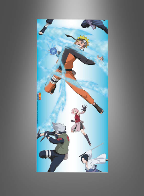 Verleihen Sie Ihrer Naruto-Party Schwung und Spannung mit dem Tischläufer im Naruto-Manga-Stil – mit vier dynamischen Anime-Figuren in Action-Posen, darunter eine in Orange, die eine blaue Energiekugel entfesselt, und andere, die Waffen schwingen, alles vor einem auffälligen blau-weißen Hintergrund – eine ideale Anime-Tischdekoration für jeden Fan!.