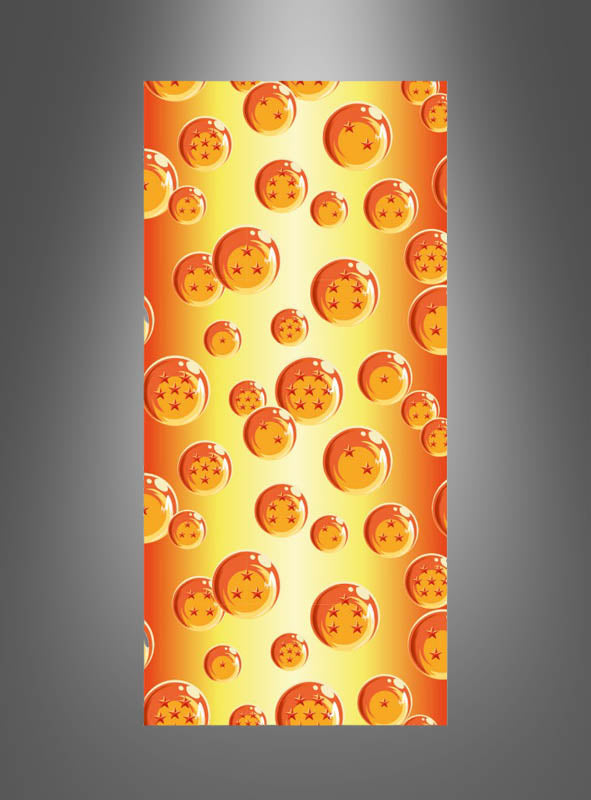 Der Tischläufer „Dragon Ball“ ist ein rechteckiger Tischläufer mit einem orange-gelben Farbverlauf, auf dem zahlreiche illustrierte Kugeln abgebildet sind, die jeweils mit roten Sternen verziert sind – damit ist er die perfekte Anime-Tischdekoration oder ein echter Blickfang für jede Dragon-Ball-Party.