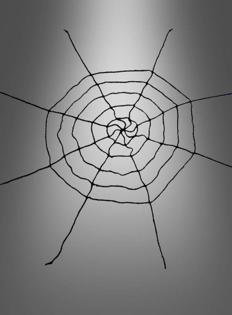 Verleihen Sie Ihrer Halloween-Dekoration mit dem „Elastisches 250 cm Spinnennetz schwarz“ eine ganz neue Note – ein eindrucksvolles schwarzes Spinnennetz mit unregelmäßigen kreisförmigen und geraden Linien auf einem grauen Hintergrund mit Farbverlauf. Dieses riesige, elastische Spinnennetz eignet sich perfekt, um eine gruselige Atmosphäre zu schaffen, und verleiht jeder saisonalen Dekoration einen auffälligen Akzent.