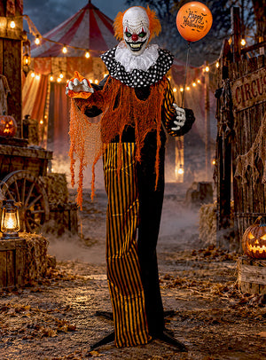 Animatronic Clown mit Luftballon mit Bewegungsmelder 175cm