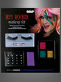 80er-Rocker-Make-up-Set „Stardust“: Perfekt für deine nächste Mottoparty! Dieses 80er-Rocker-Make-up-Set enthält Gesichtsfarbe, falsche Wimpern mit Kleber, glitzernde Strasssteine, einen Schwamm, einen Pinsel und eine farbenfrohe Palette in Schwarz, Grün, Rosa und Gelb – alles, was du brauchst, um authentische Glamrock-Make-up-Looks zu kreieren.