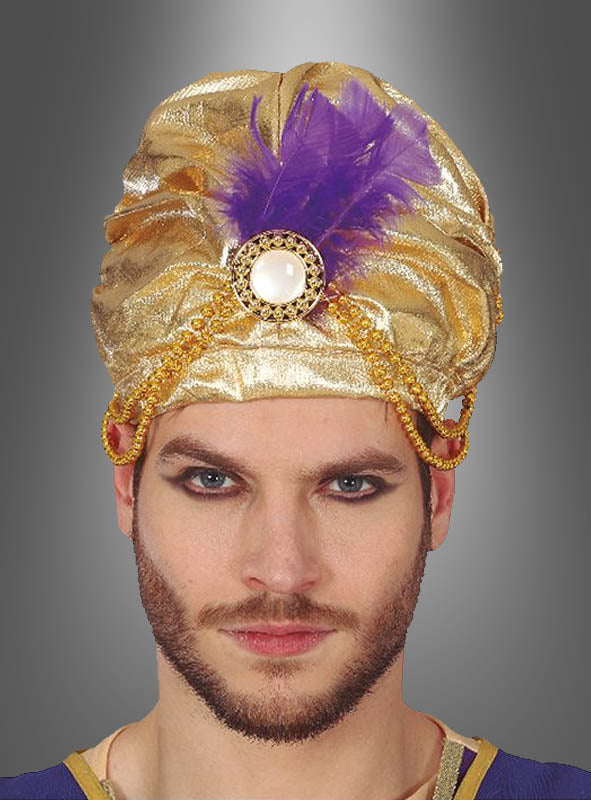 Goldener Orient Turban für Fasching