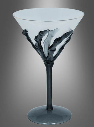 Cocktail Glas Skeletthand 18cm