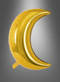 Folienballon „Mond“ in Gold, 60 cm, auf grauem Hintergrund mit Farbverlauf – die perfekte Partydeko und ein atemberaubender Dekoballon in Mondform für jeden festlichen Anlass.
