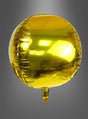 Ein metallisch-goldener Folienballon in Würfelform schwebt vor einem grauen Hintergrund mit Farbverlauf – dieser Folienballon „Gold Würfelform“ ist die perfekte Partydekoration für jeden Anlass.