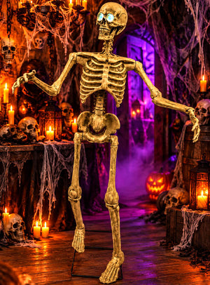 Bewegliches Skelett Halloween Deko 150 cm