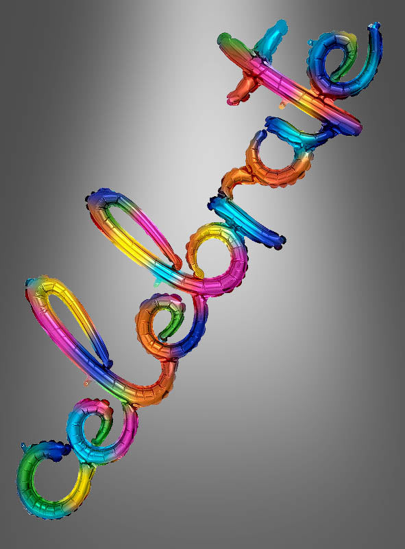 Bunte Ballonbuchstaben bilden diagonal auf einem grauen Hintergrund mit Farbverlauf den Schriftzug „create change“ und sind damit der perfekte Blickfang oder eine festliche Note für Ihre nächste Veranstaltung – mit dem Schriftzug „Celebrate“ aus Folienballons (149 x 50 cm). Diese farbenfrohe Dekoration ist eine ideale Ergänzung für jede Regenbogen-Partydekoration.