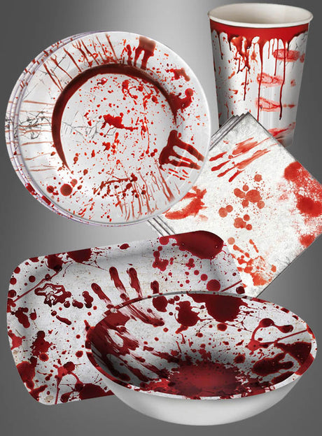 Verleihen Sie Ihrer Halloween-Party-Dekoration das gewisse Etwas mit den 6 Stück großen, blutigen Halloween-Pappbechern – große Pappbecher mit auffälligen roten Spritzern und blutigen Handabdrücken auf grauem Hintergrund, perfekt zum Servieren gruseliger Getränke bei Ihrer nächsten Feier.