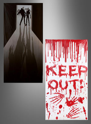 Verleihen Sie Ihrem Eingangsbereich an diesem Halloween das gewisse Etwas – mit dem Türposter „Halloween-Deko 152 cm Zombie“ oder „Keep Out“: Das eine zeigt gruselige Zombie-Silhouetten in unheimlichen Schatten, während das andere als furchteinflößendes „KEEP OUT!“-Poster mit blutigen Handabdrücken und tropfenden roten Buchstaben dient – ideal für Ihre Spukhaus-Dekoration.