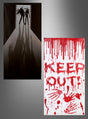 Verleihen Sie Ihrem Eingangsbereich an diesem Halloween das gewisse Etwas – mit dem Türposter „Halloween-Deko 152 cm Zombie“ oder „Keep Out“: Das eine zeigt gruselige Zombie-Silhouetten in unheimlichen Schatten, während das andere als furchteinflößendes „KEEP OUT!“-Poster mit blutigen Handabdrücken und tropfenden roten Buchstaben dient – ideal für Ihre Spukhaus-Dekoration.