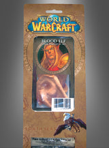 „Elfenohren“-Latex-Prothesen-Set für „World of Warcraft“ in der Originalverpackung, das einen Blutelfen-Charakter zeigt und durch ein durchsichtiges Kunststofffenster Einblick in den Inhalt – wie beispielsweise Blutelfen-Ohren – gewährt. Dieses offizielle Blizzard-Lizenzprodukt ist das perfekte Accessoire für jeden „World of Warcraft“-Horde-Fan.