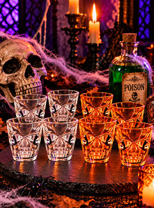 4 Schnapsgläser mit Totenkopf 50ml Shots