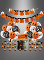 Verleihen Sie Ihrer Halloween-Party das gewisse Etwas – mit dem „Großen Halloween-Deko-Set schwarz-orange, 50 Teile“! Dieses Komplettset umfasst 50 Teile, darunter orangefarbene, schwarze und weiße Luftballons, thematisch passende Cupcake-Dekorationen sowie ein „Happy Halloween“-Banner mit Kürbissen, Fledermäusen und Geistern auf grauem Hintergrund. Schaffen Sie mit diesem umfassenden Halloween-Dekorationsset eine gruselig-spektakuläre Atmosphäre für Ihre Feier!.