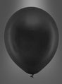Ein einzelner schwarzer Heliumballon, der an „Glanzvolle Party-Ballons“ in Spitzenqualität erinnert, schwebt vor einem schlichten, grau verlaufenden Hintergrund.