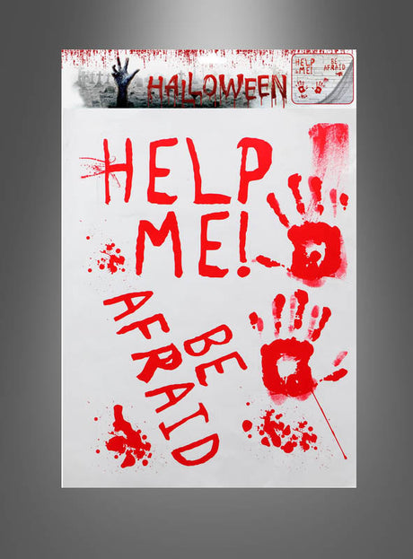 Verwandeln Sie Ihren Raum mit den blutigen Halloween-Deko-Aufklebern – mit leuchtend roten Handabdrücken und der gruseligen Botschaft „HELP ME! BE AFRAID“ in einer unordentlichen, blutähnlichen Schriftart. Diese blutigen Fensterbilder eignen sich perfekt als Halloween-Partydekoration und werden in einer themenbezogenen Halloween-Verpackung geliefert, was sie zur idealen Wahl für jede gruselige Feier macht.