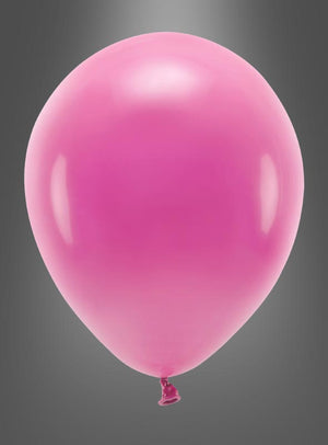 Ein einzelner aufgeblasener Ballon von „Luftballons Partydeko – biologisch abbaubar“, der sich perfekt als umweltfreundliche Partydekoration eignet, schwebt vor einem schlichten grauen Hintergrund.