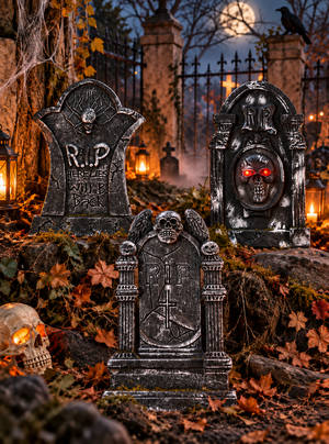 Grabstein Halloween verschiedenes Design