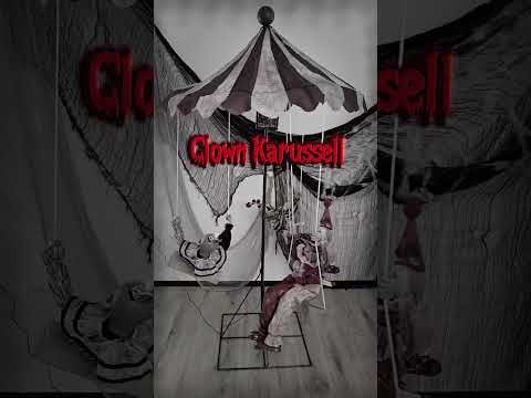 Clown Trio Karussell Halloweendeko 130x210cm