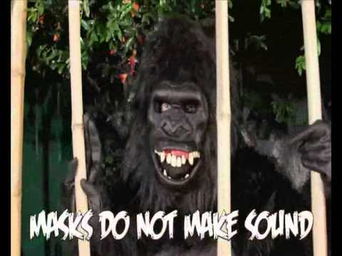Gorilla Kostüm mit beweglicher Ani-Motion Maske