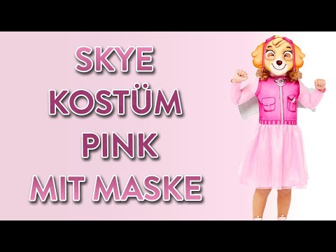 Skye Kostüm pink mit Maske Paw Patrol