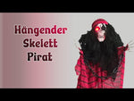 Hängender Skelett Pirat 100cm mit Licht & Sound