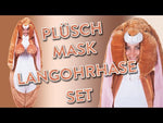 Plüschmaske Langohrhase und Schwanz waschbar