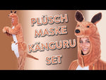 Plüschmaske Känguru Set Schwanz und Beutel waschbar