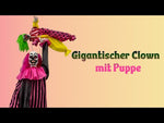 Clown Deko animiert 210cm mit Puppe