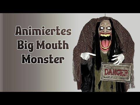 Riesiges animiertes Halloween Monster 183cm Big Mouth