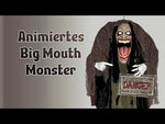 Riesiges animiertes Halloween Monster 183cm Big Mouth