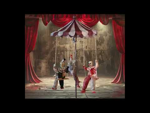 Clown Trio Karussell Halloweendeko 130x220cm
