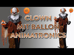Animatronic Clown mit Luftballon mit Bewegungsmelder 175cm