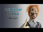 Zombie Totengräber mit Schaufel 160cm animiert