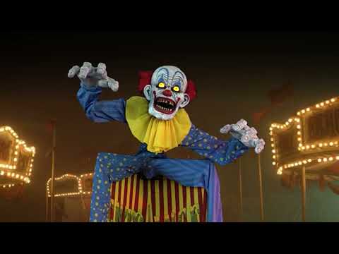 Horror Clown Eingang 290cm animierte Deko