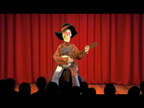 Banjo spielendes Skelett Halloween Deko