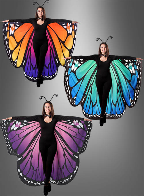 Schmetterlingsflügel Kostüm beidseitig bedruckt kaufen