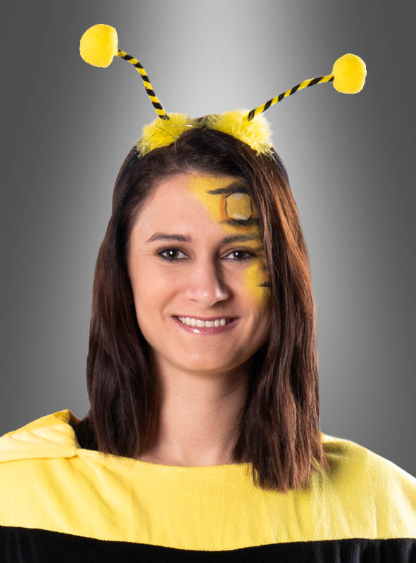 Haarreif Biene mit gelben Pompons » Kostümpalast