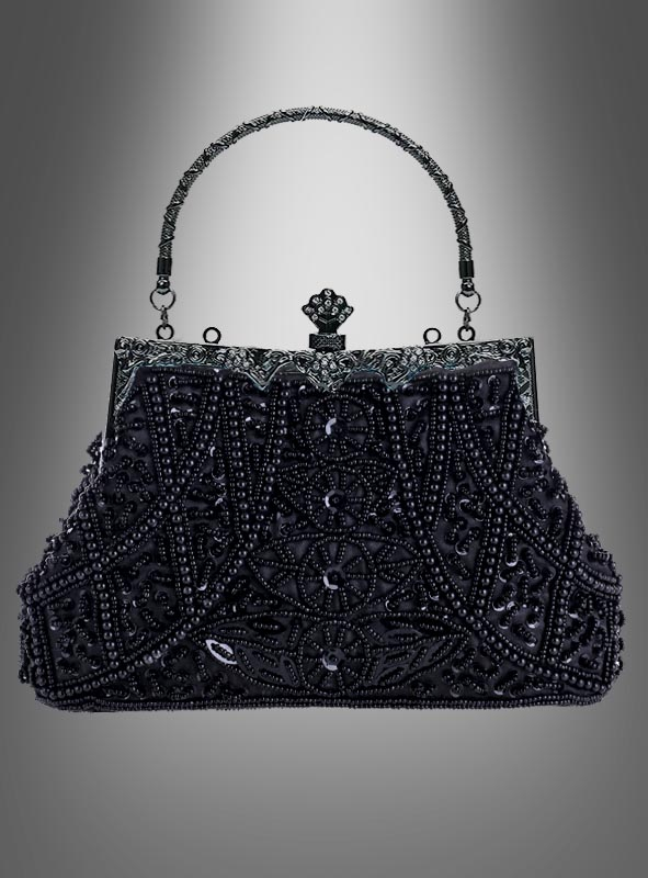 Handtasche 20er Jahre mit Bügel schwarz » Kostümpalast