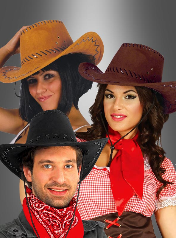 Cowboy Hut Kostüm Accessoiry für Wild West Party