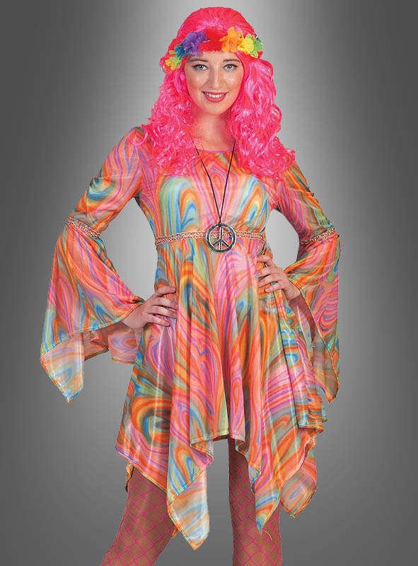 Hippie Batik Kleid für Damen bei ☮ Kostümpalast