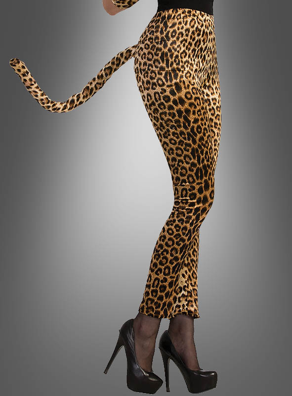 Leoparden Leggings mit Schwanz bei » Kostümpalast