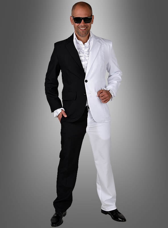 Anzug halb schwarz, halb weiß kaufen bei » Kostümpalast