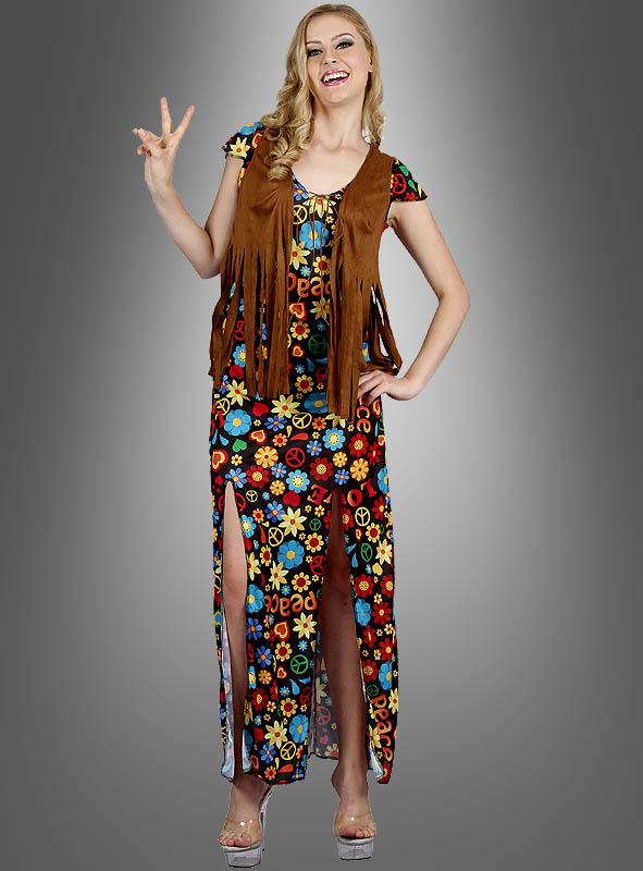 Hippie Flower Dress Peace Girl » Kostümpalast.de