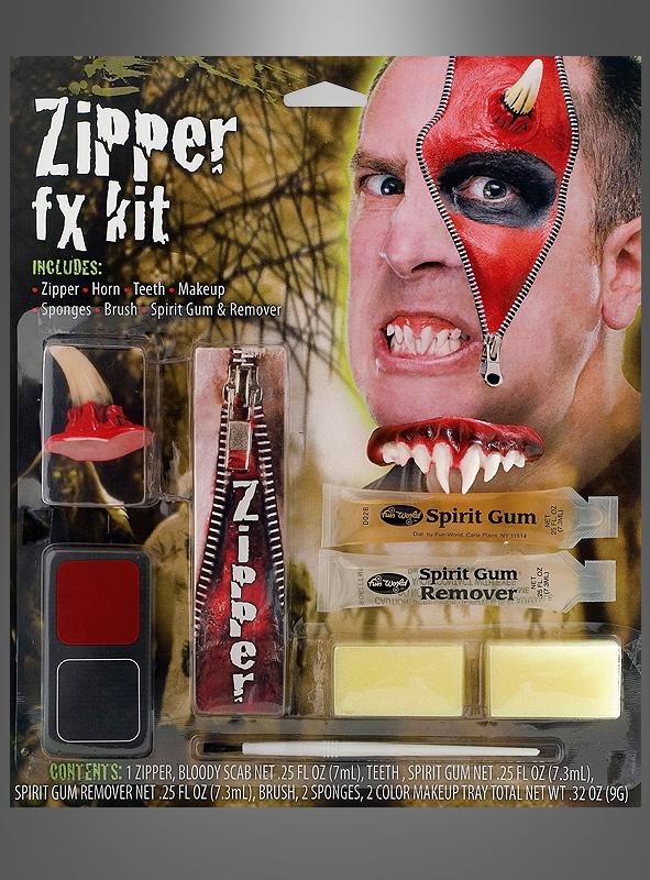 Teufel Schminkset Make-up Kit Zipper Reissverschluss Se