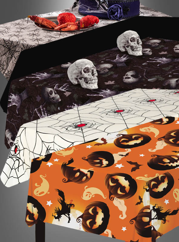 Halloween Tischdecke Spinnennetz » Kostümpalast